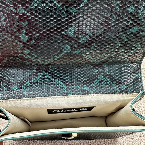 Brand new Pink Haley vegan green animal print crossbody bag - Picture 5 of 8